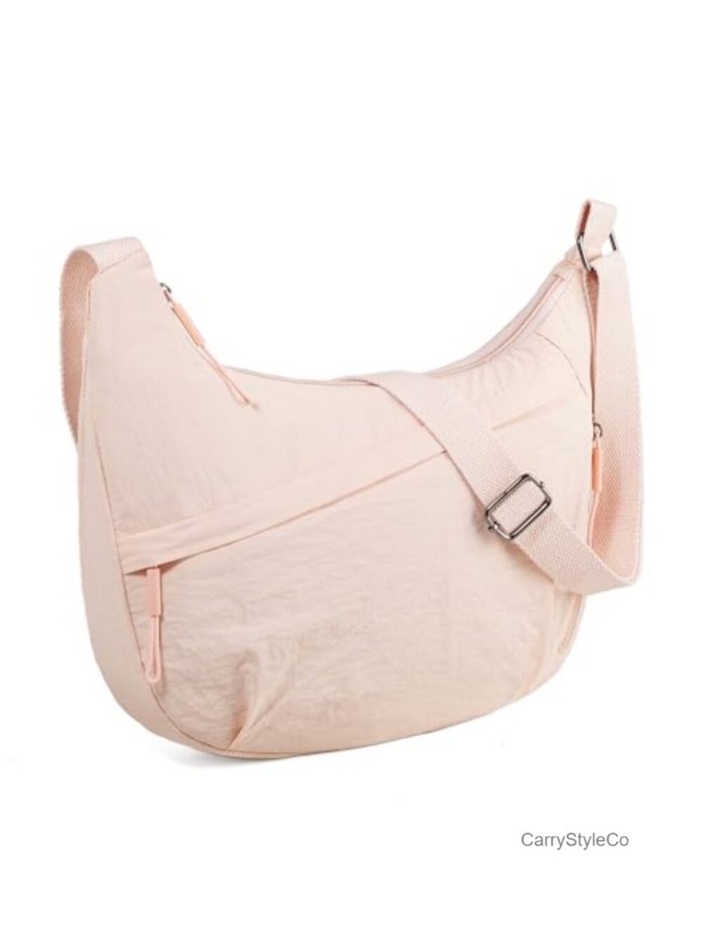Nylon Crescent Crossbody Bag Shoulder Tote Adjustable Strap Lightweight